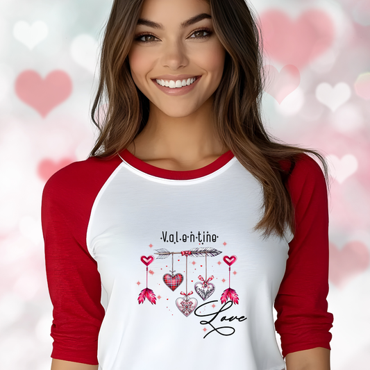Valentine Love Baseball Tee