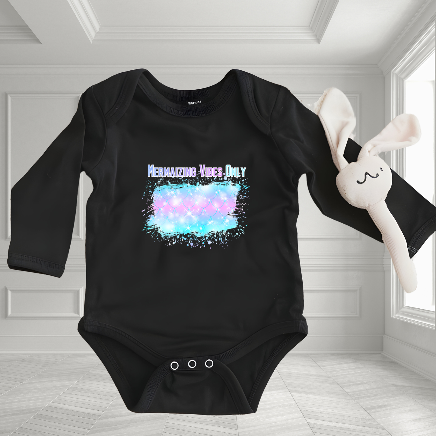 Mermaizing Vibes Only Infant Long Sleeve Onesie