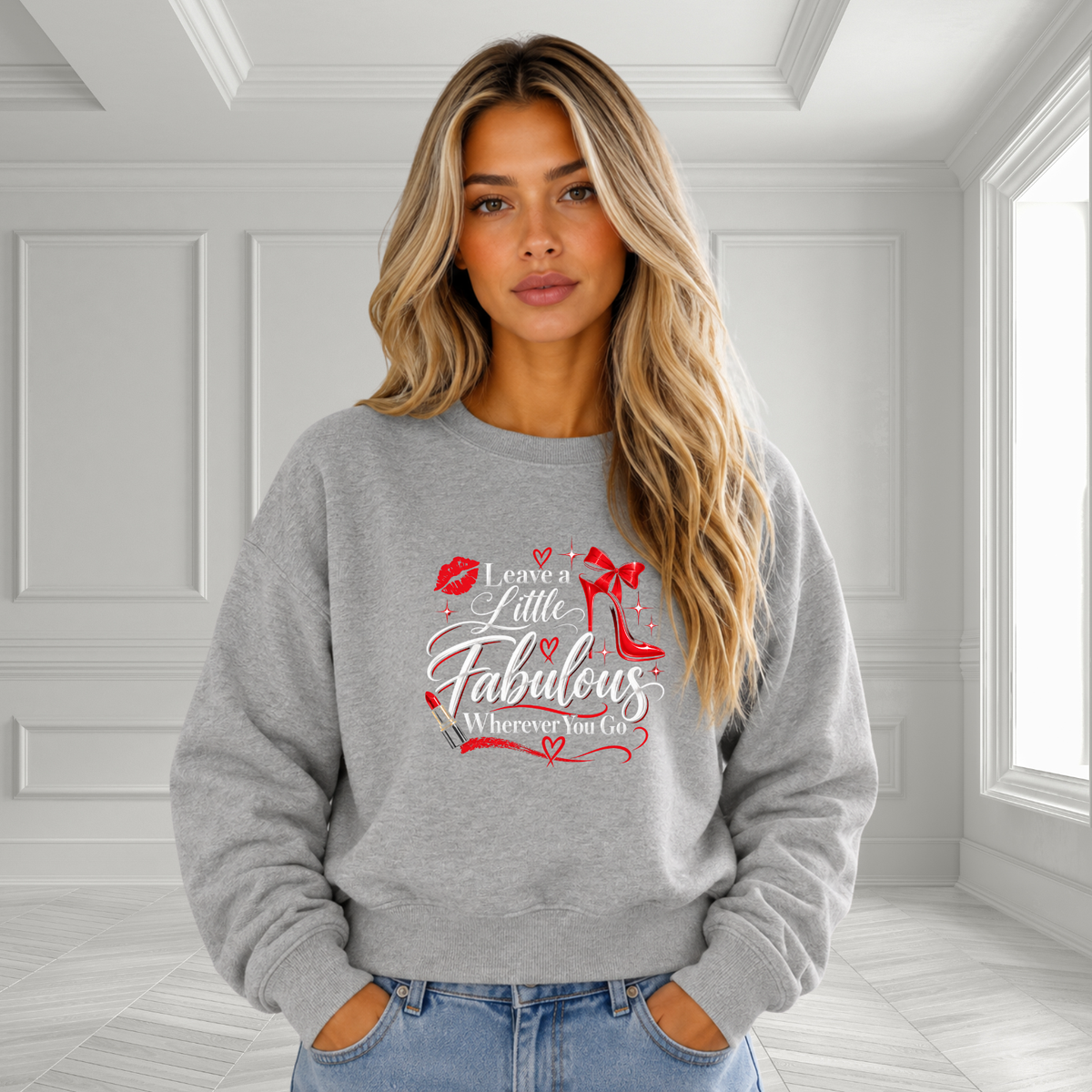 Leave A Little Fabulous Wherever You Go Crewneck Sweatshirt