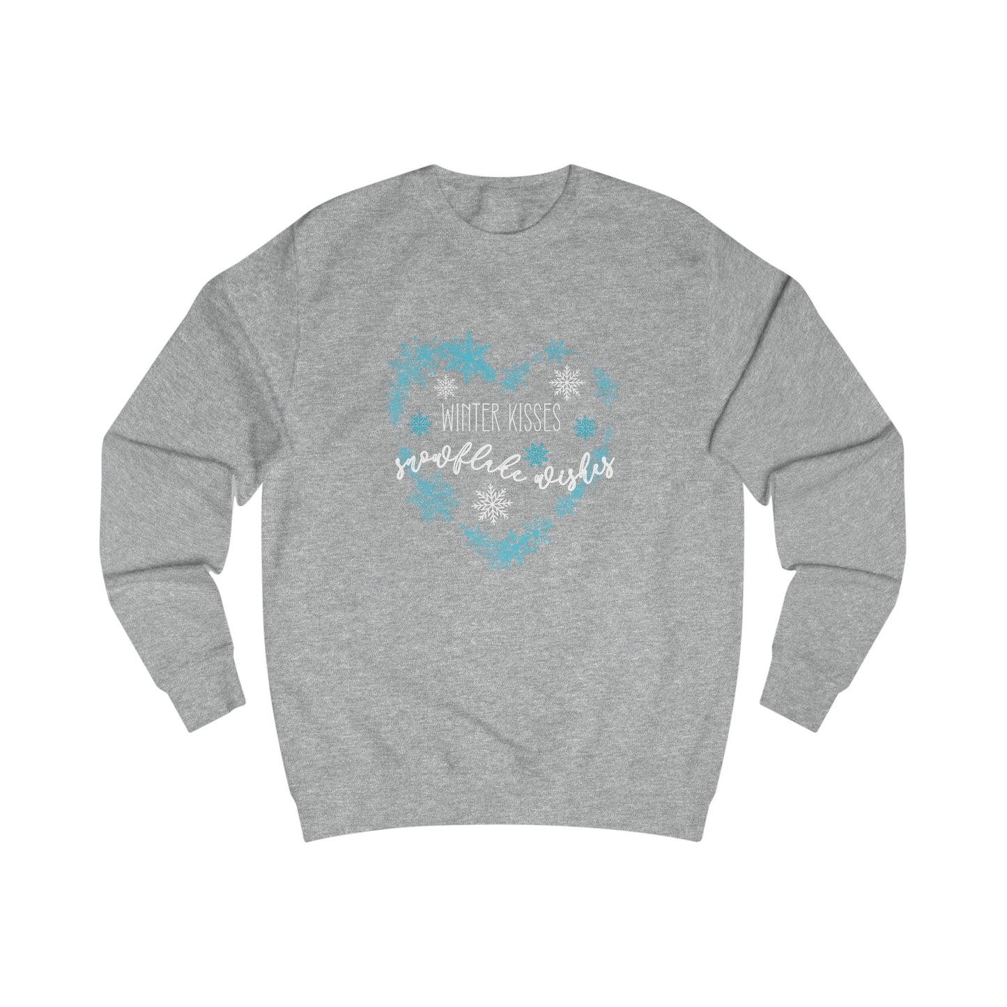 Winter Kisses, Snowflake Wishes Crewneck Sweatshirt