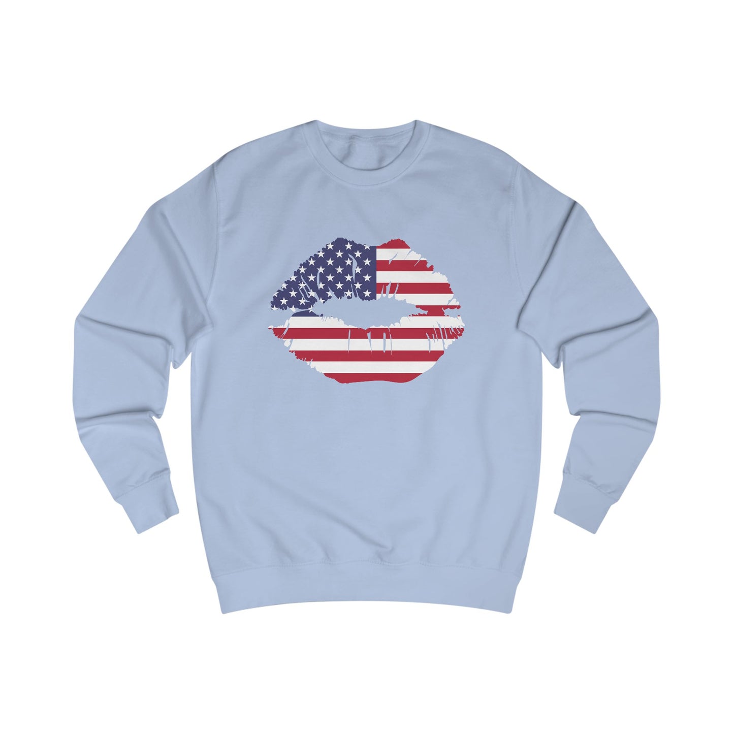 American Flag Lips Crewneck Sweatshirt