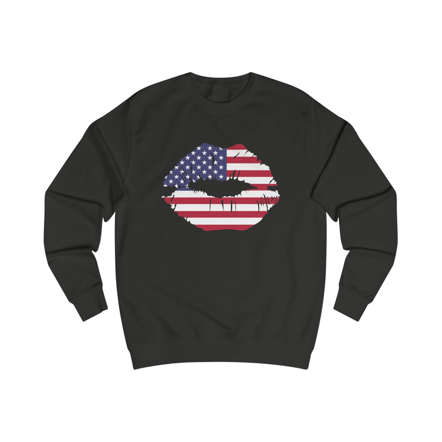 American Flag Lips Crewneck Sweatshirt