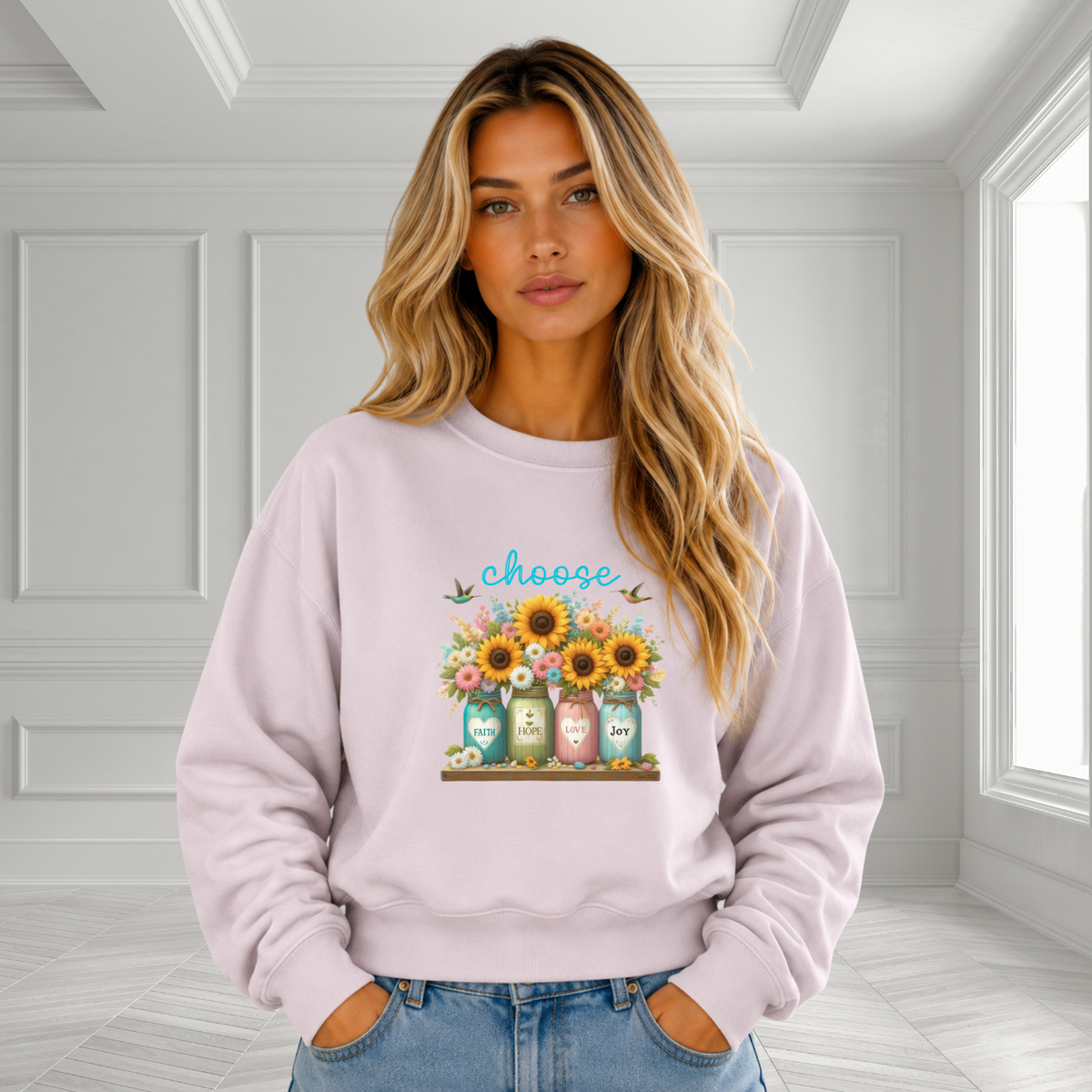 Choose Faith, Hope, Love, Joy Crewneck Sweatshirt