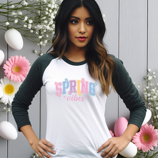 Varsity Spring Vibes Baseball Tee