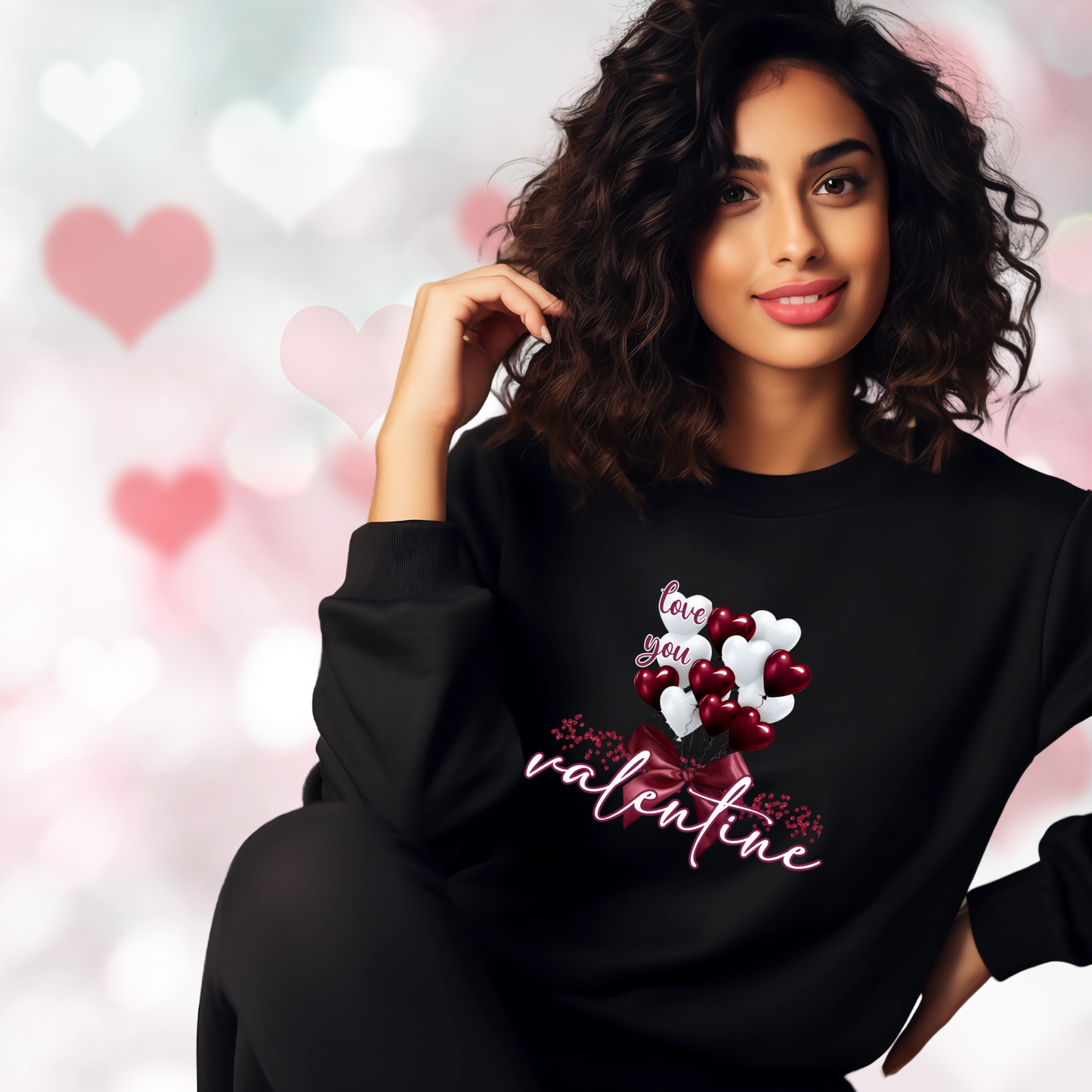 Love You Valentine Crewneck Sweatshirt