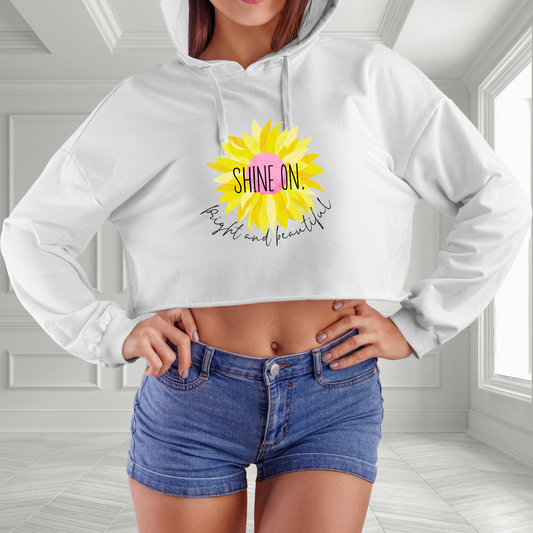 Shine On, Bright and Beautiful Crop Hoodie