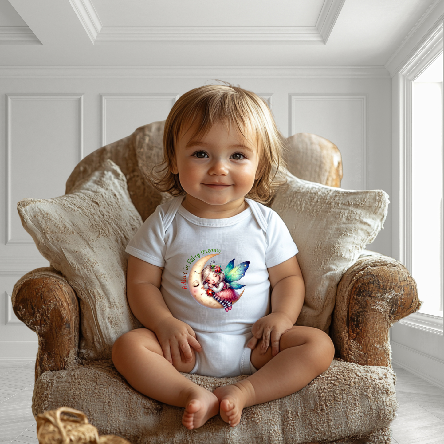 Believe In Fairy Dreams Infant Short Sleeve Onesie