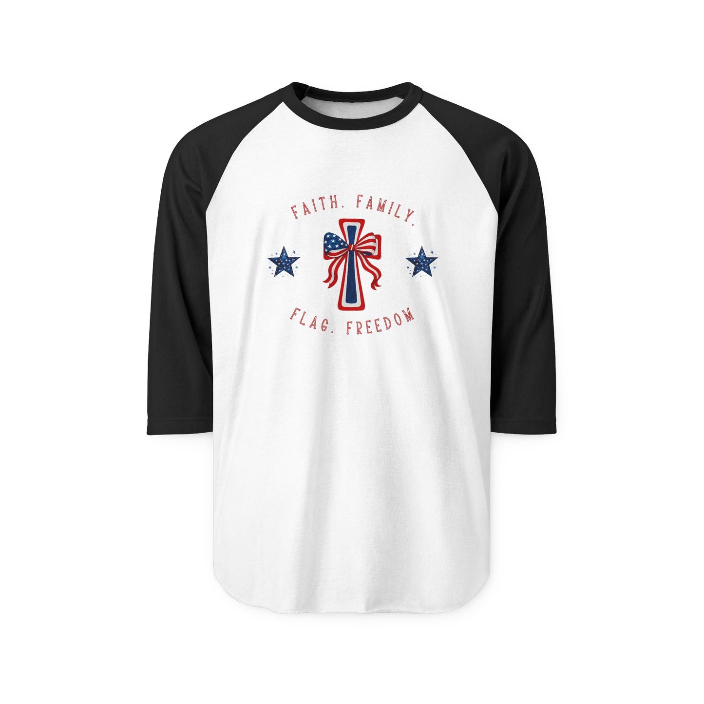 Faith Family Freedom Baseball Tee