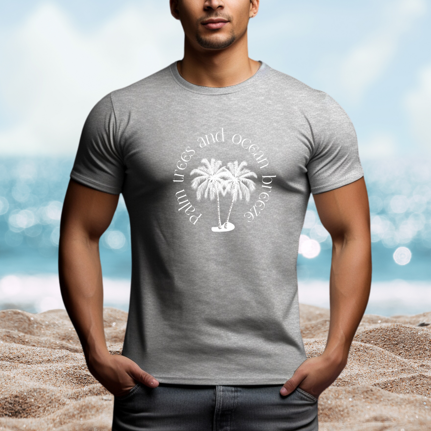 Palm Trees And Ocean Breeze T-Shirt