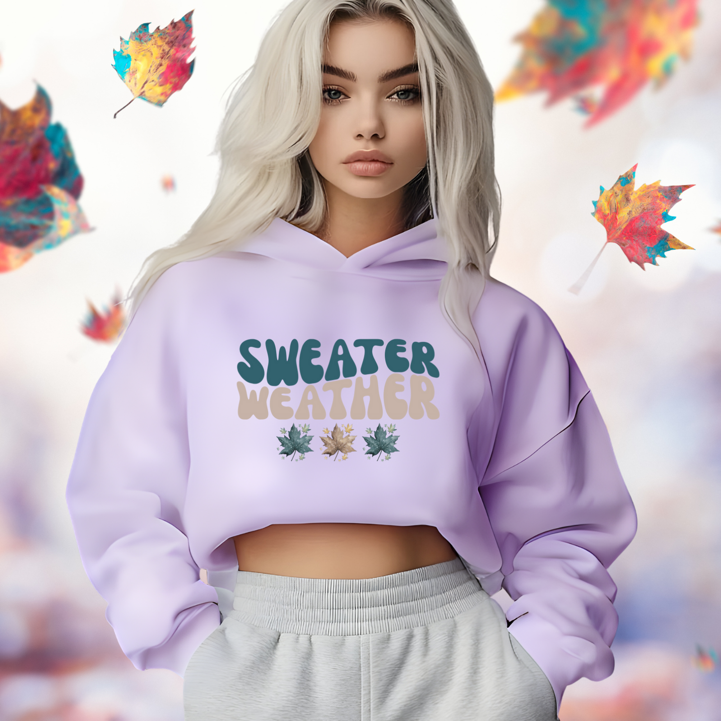 Sweater Weather Crop Hoodie