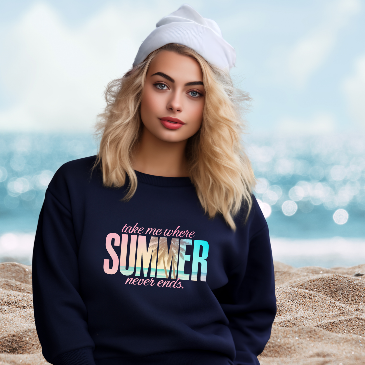 Where Summer Never Ends Crewneck Sweatshirt