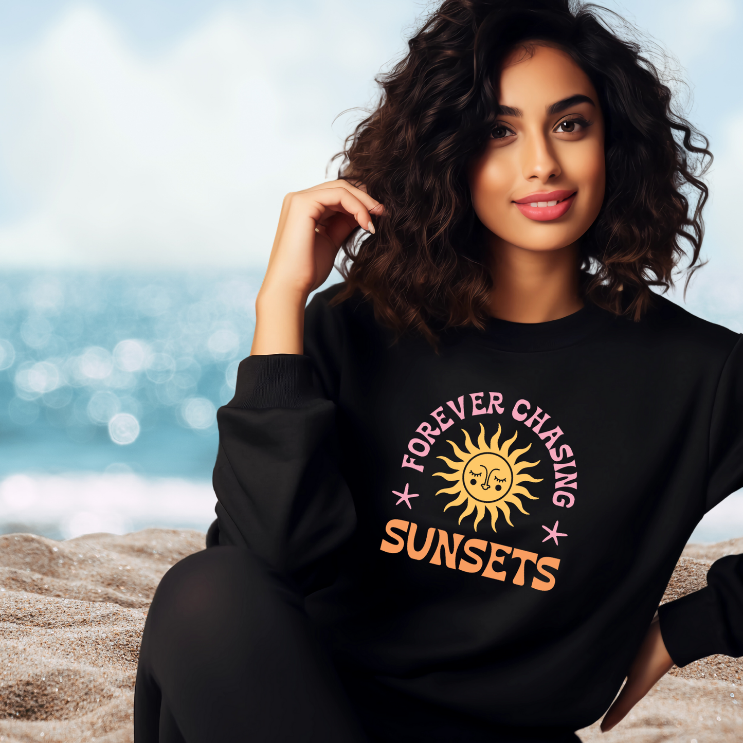 Forever Chasing Sunsets Crewneck Sweatshirt