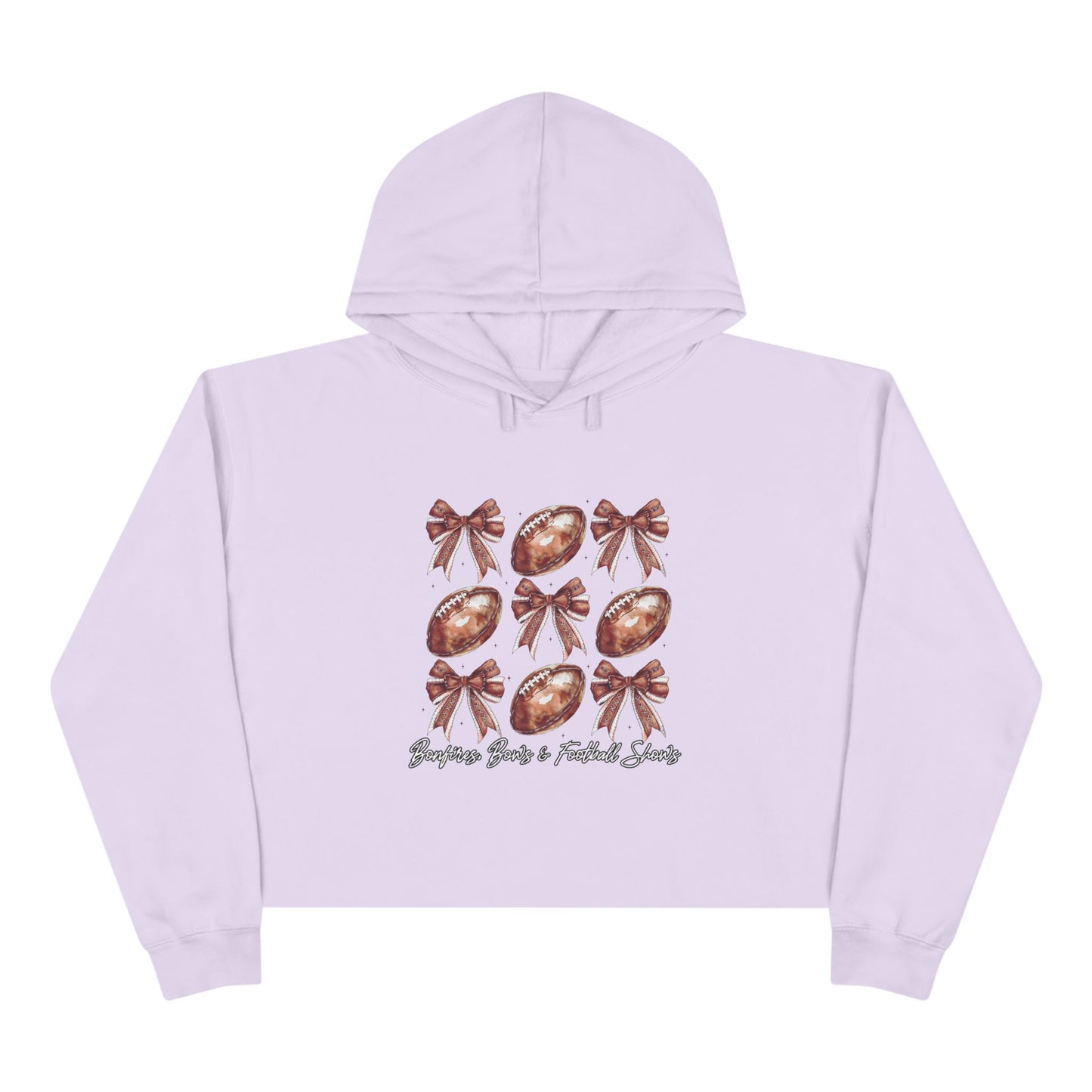 Bonfires, Bows, & Football Shows Crop Hoodie