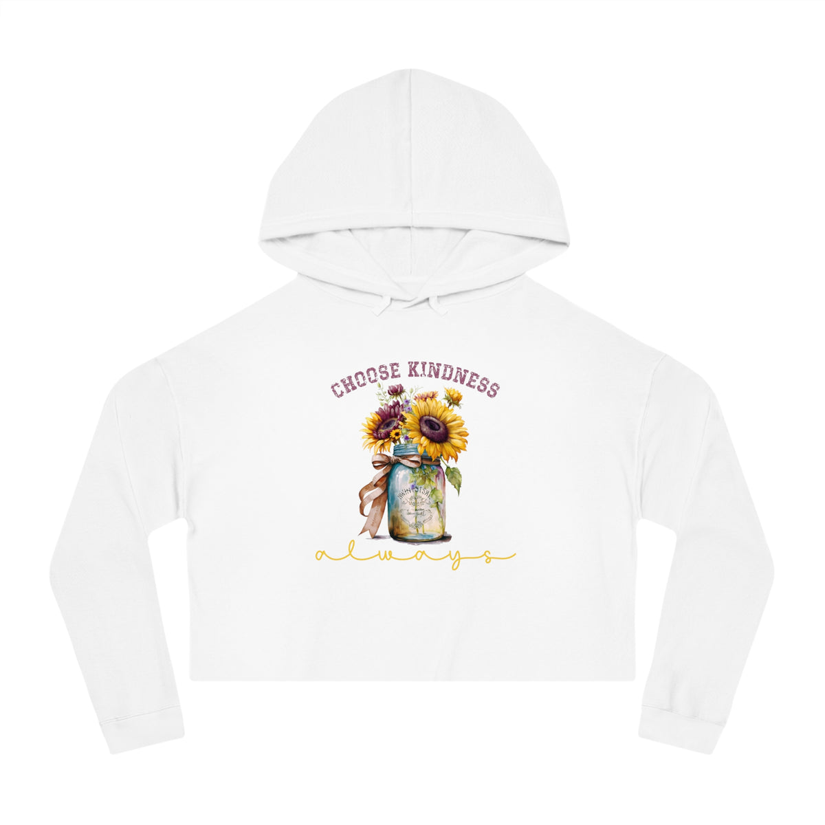 Choose Kindness Always Crop Hoodie