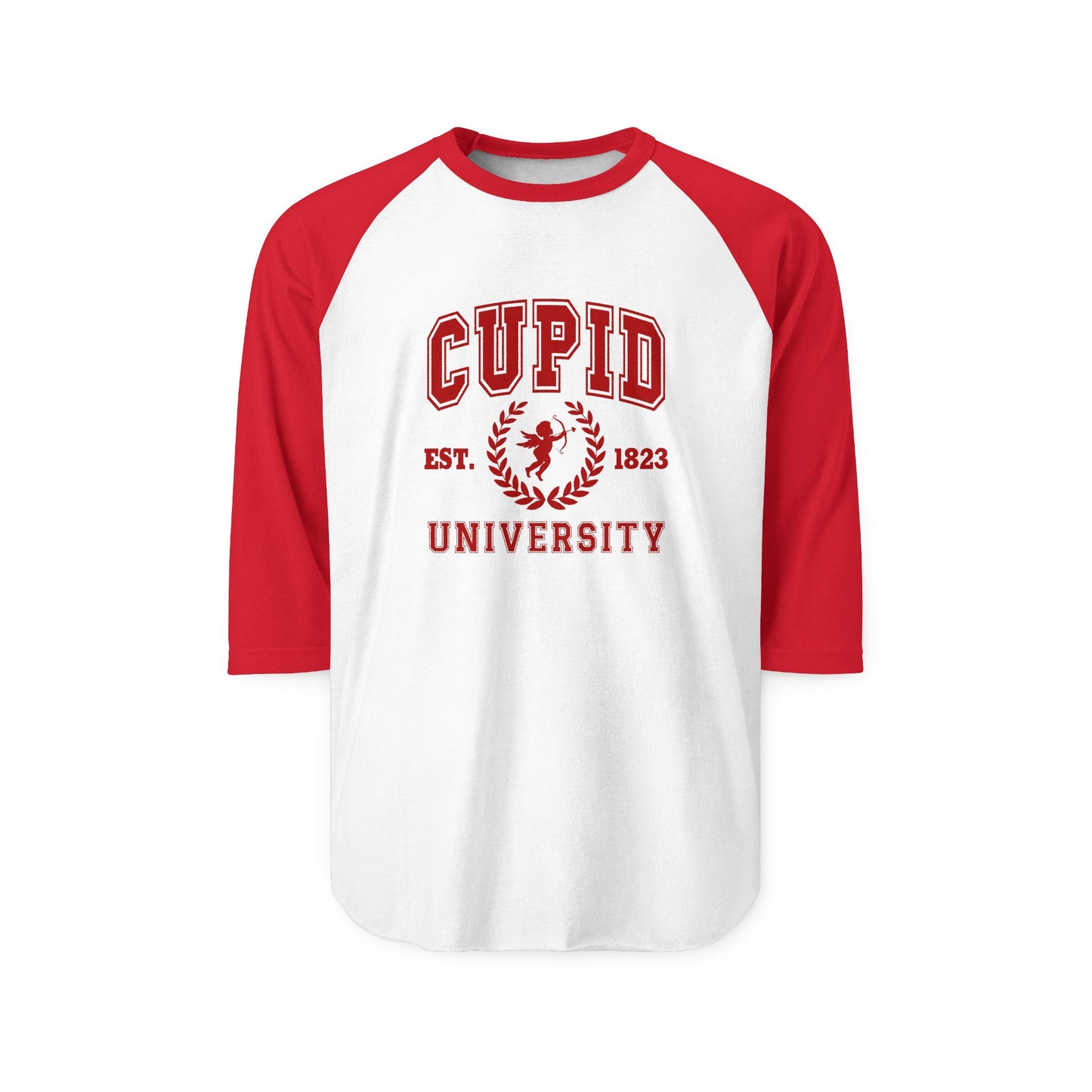 Cupid University Baseball Tee