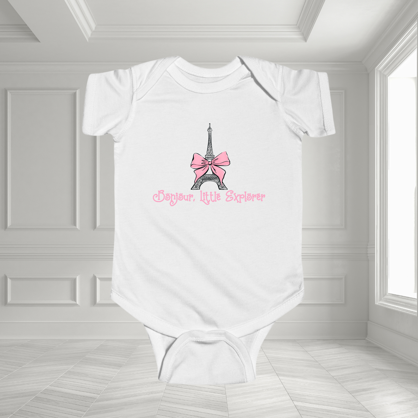 Bonjour, Little Explorer Infant Short Sleeve Onesie