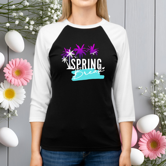 Spring Break Baseball Tee