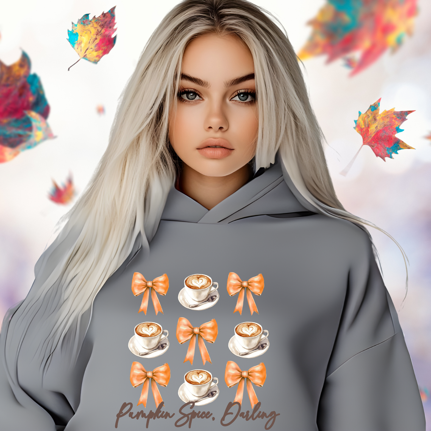Pumpkin Spice, Darling Crop Hoodie