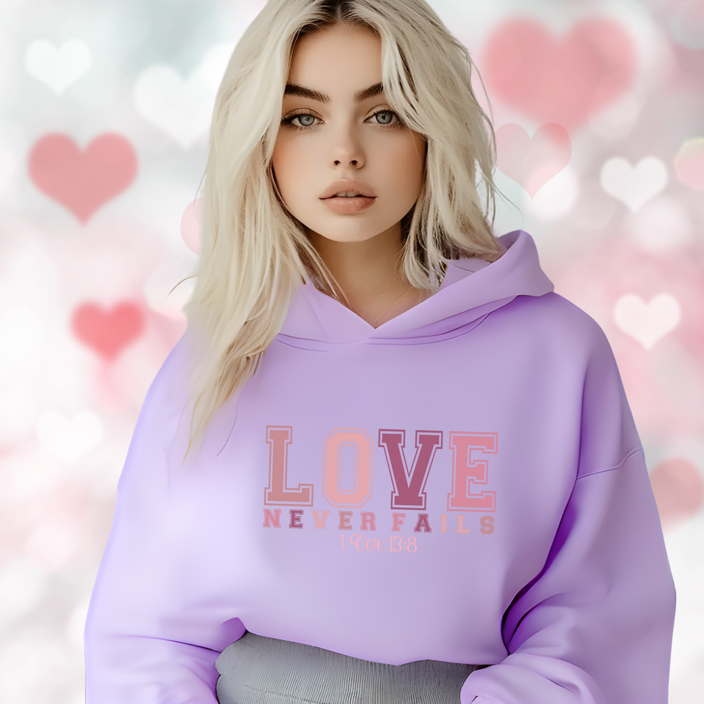 Love Never Fails Crop Hoodie