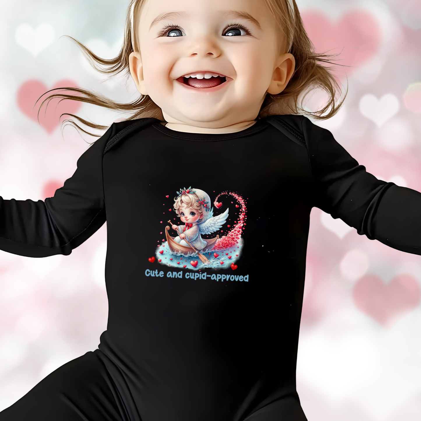 Cute And Cupid Approved Infant Long Sleeve Onesie