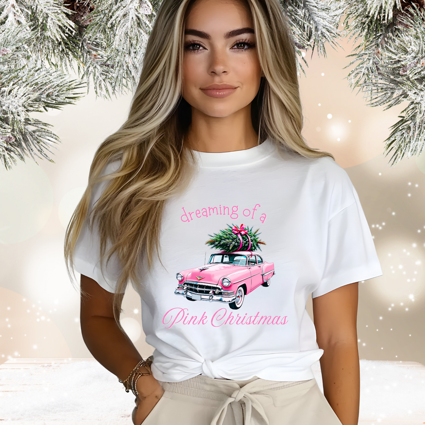 Dreaming Of A Pink Christmas T-Shirt
