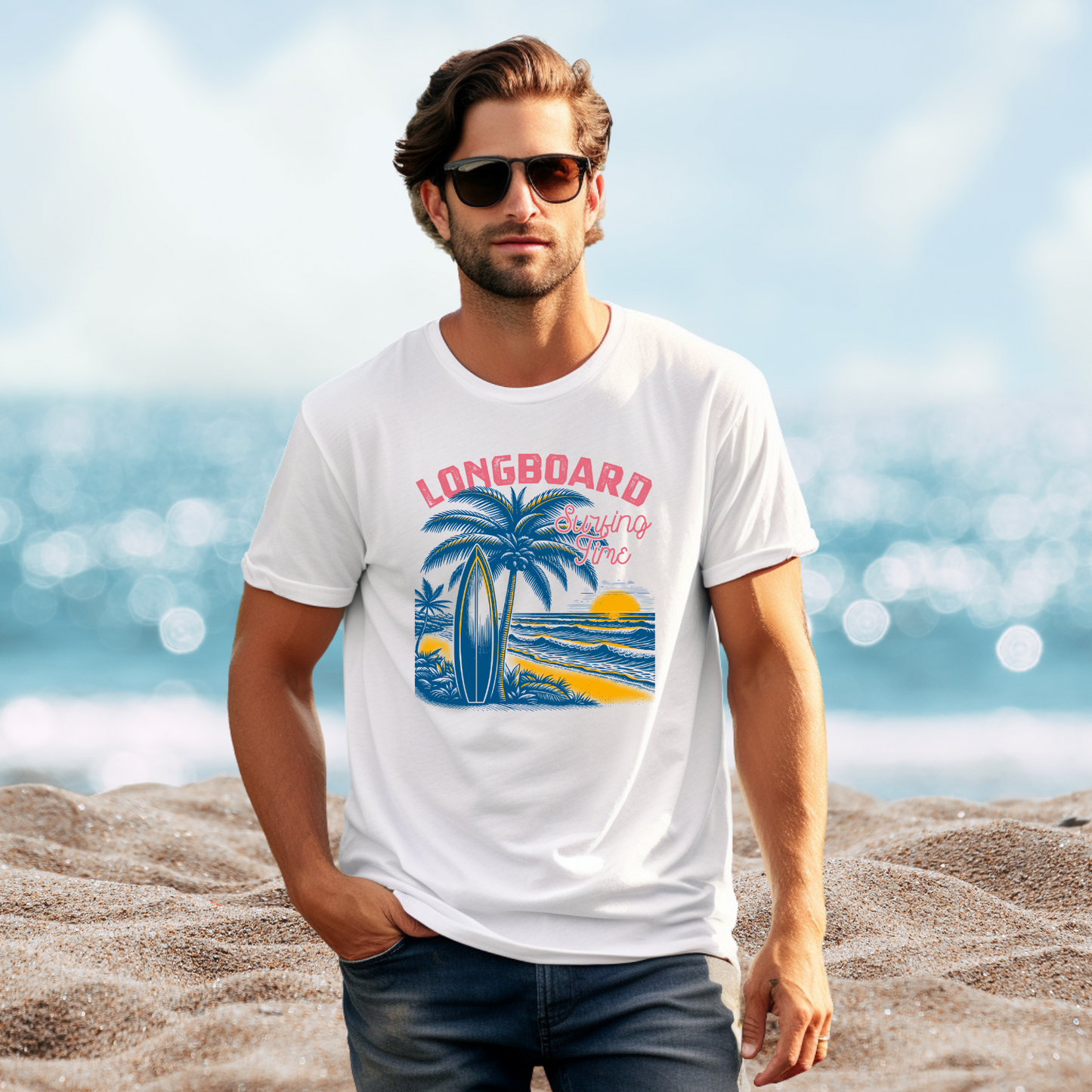 Longboard Surfing T-Shirt