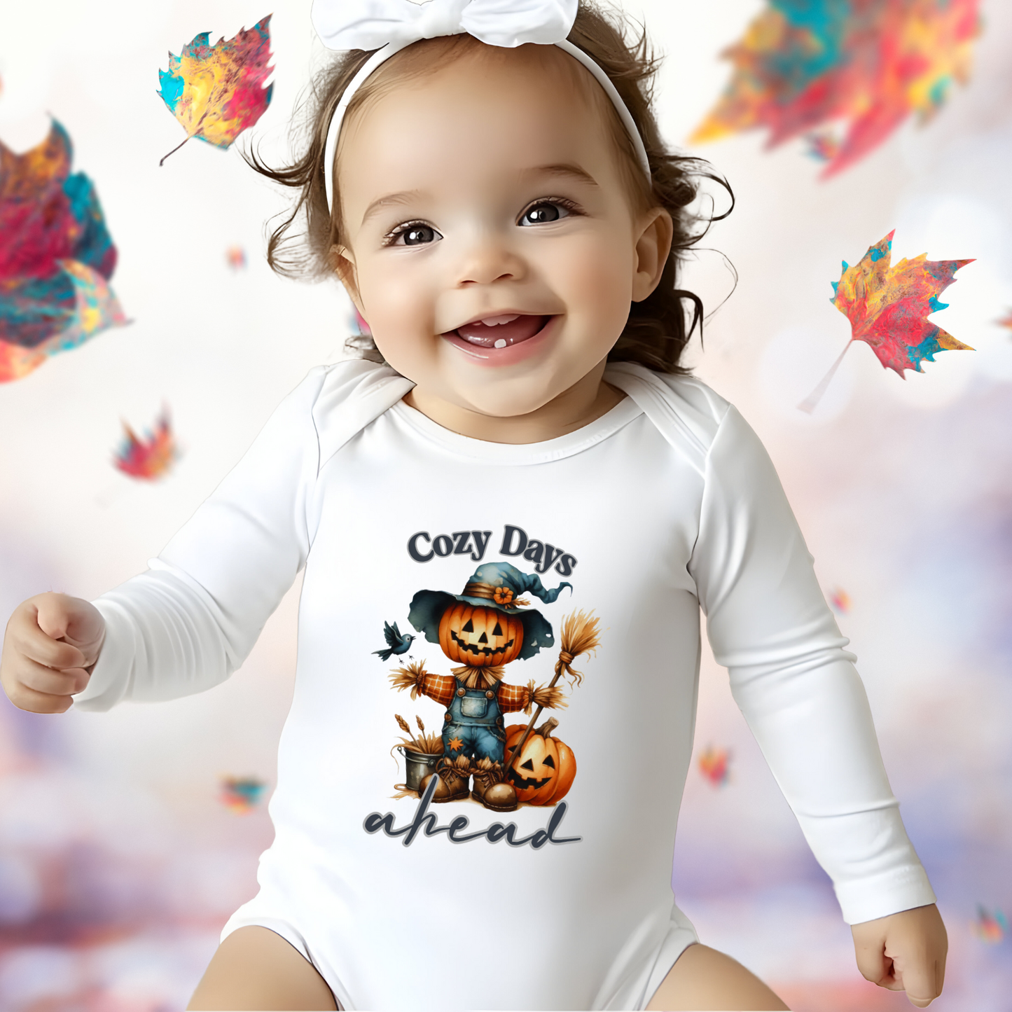 Cozy Days Ahead Infant Long Sleeve Onesie