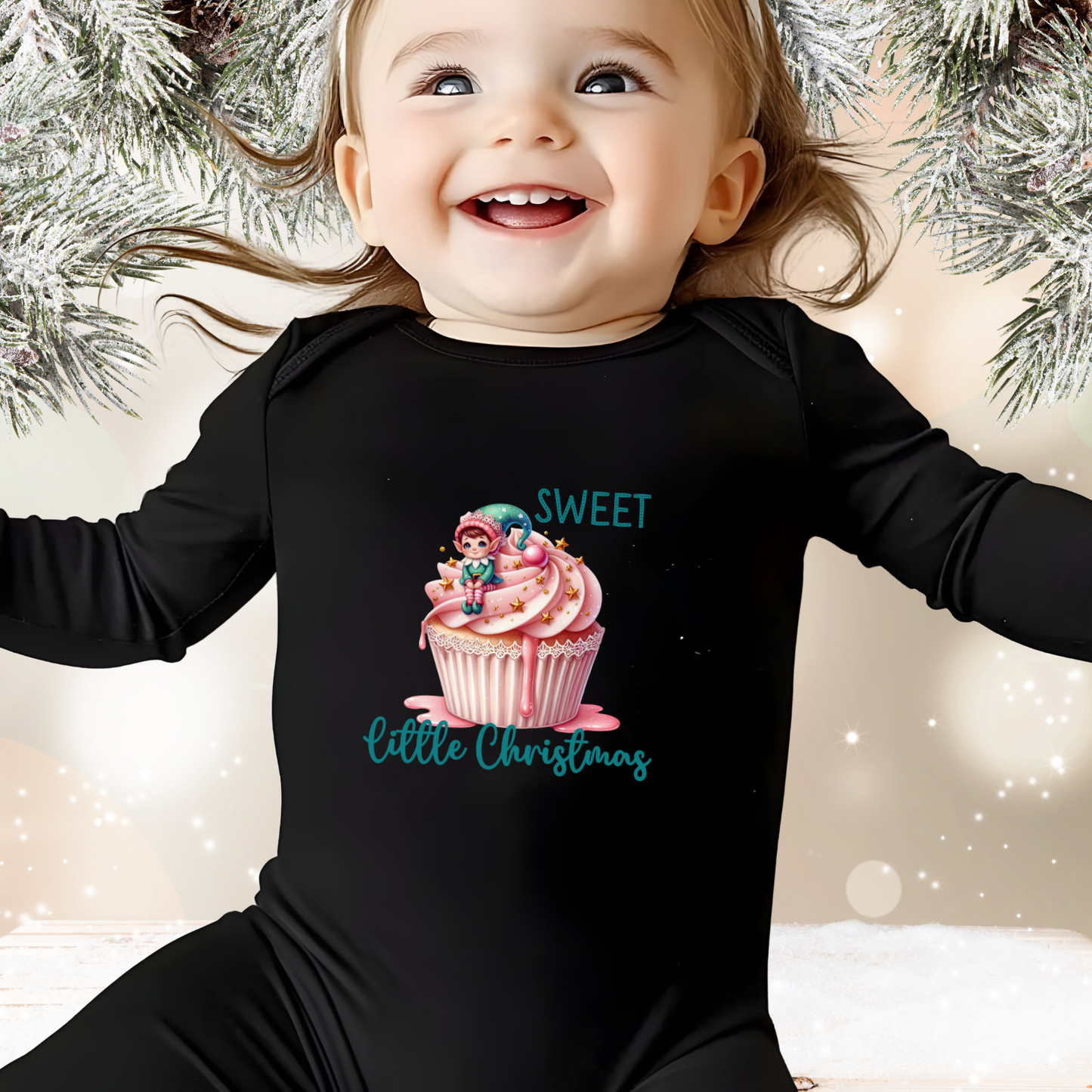 Sweet Little Christmas Infant Long Sleeve Onesie