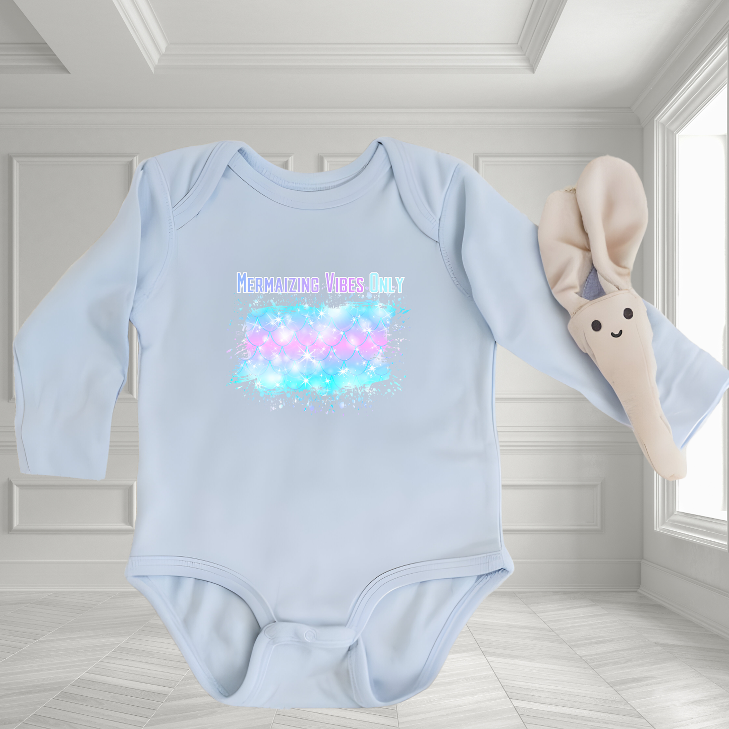 Mermaizing Vibes Only Infant Long Sleeve Onesie