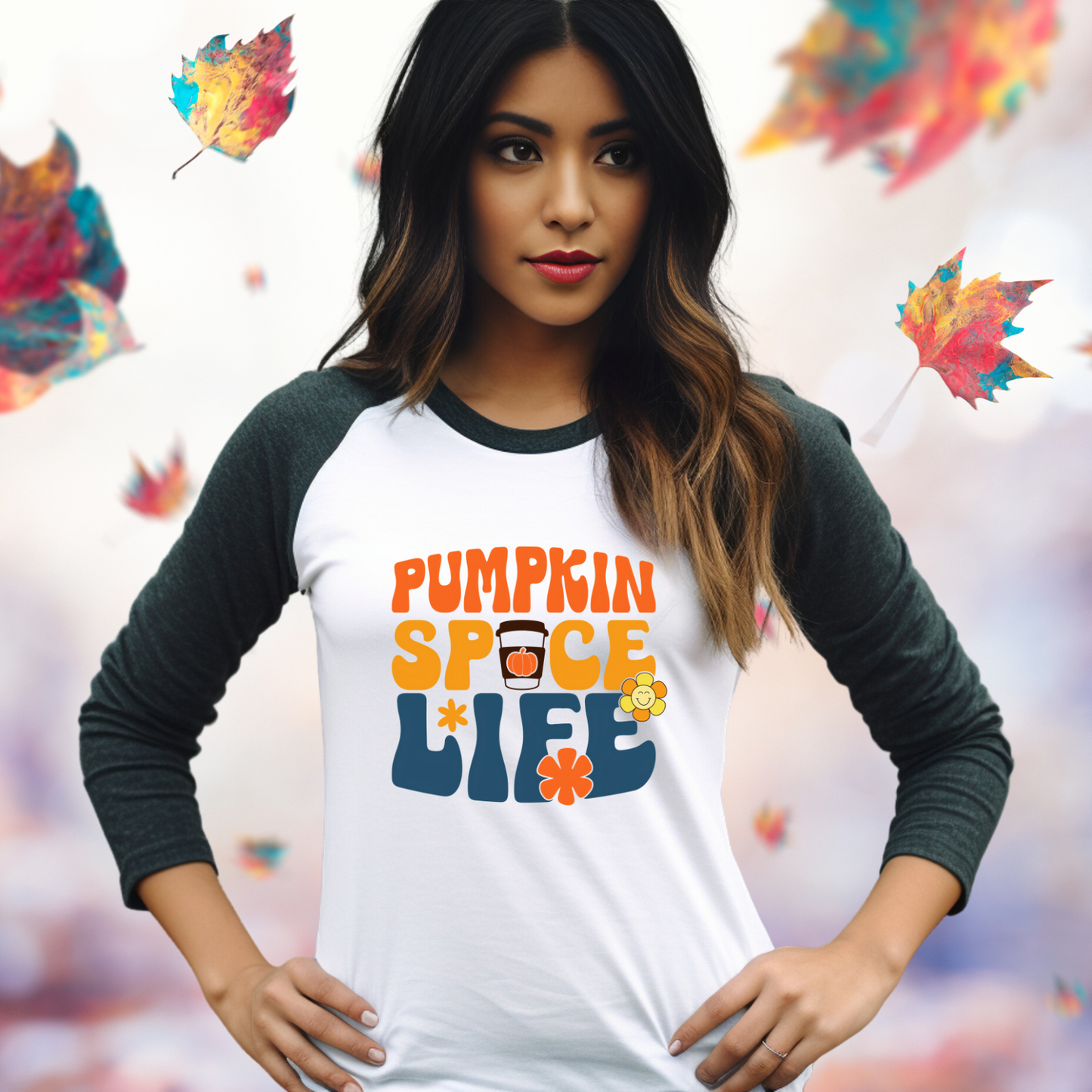 Retro Pumpkin Spice Life Baseball Tee
