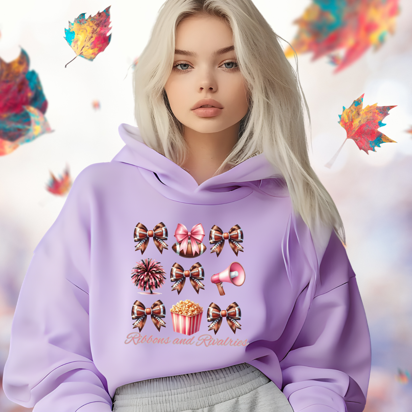 Ribbons & Rivalries Crop Hoodie