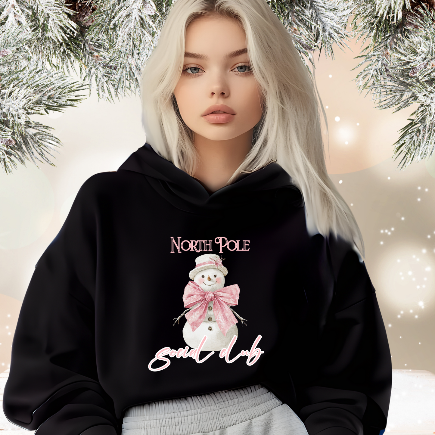 North Pole Social Club Crop Hoodie