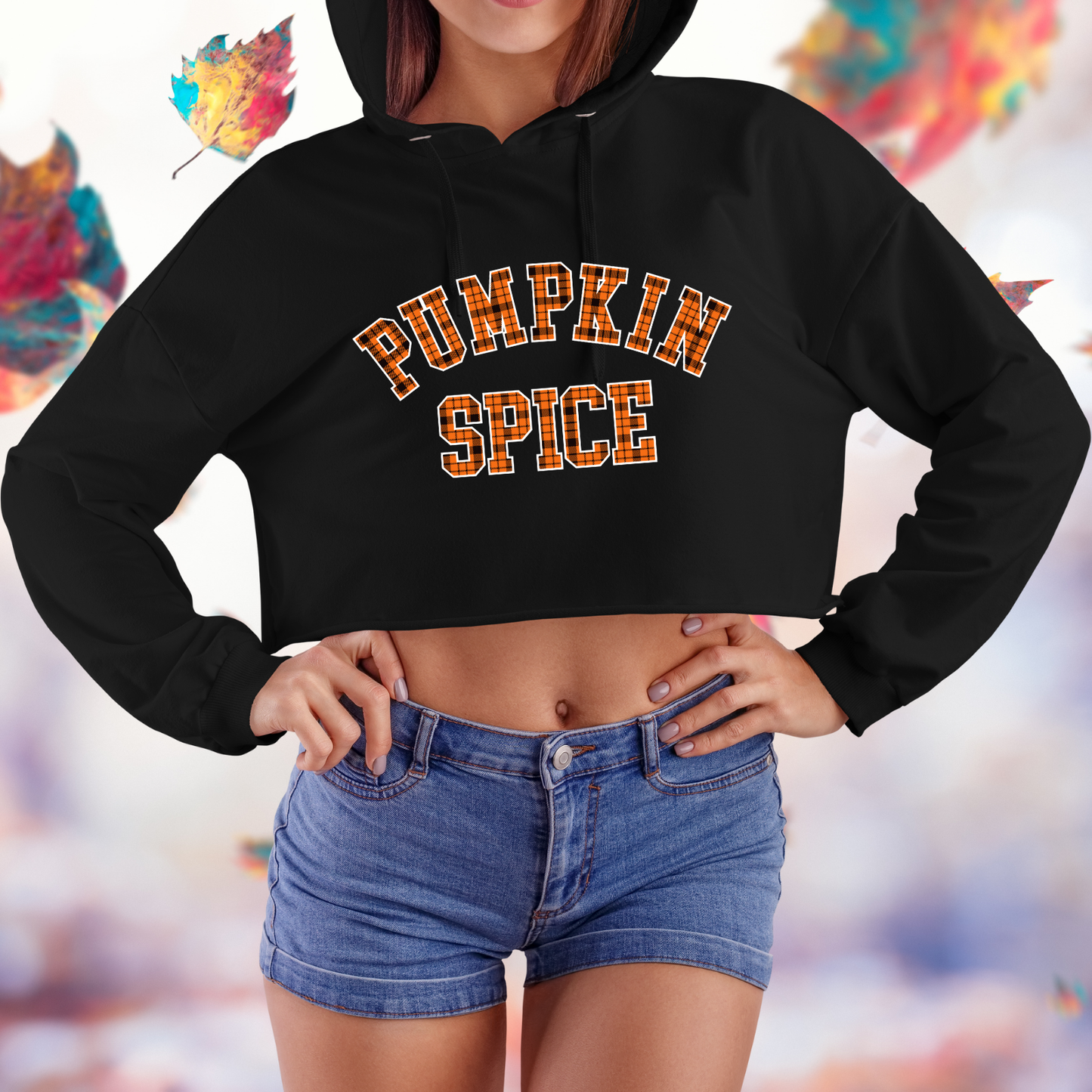 Pumpkin Spice Crop Hoodie
