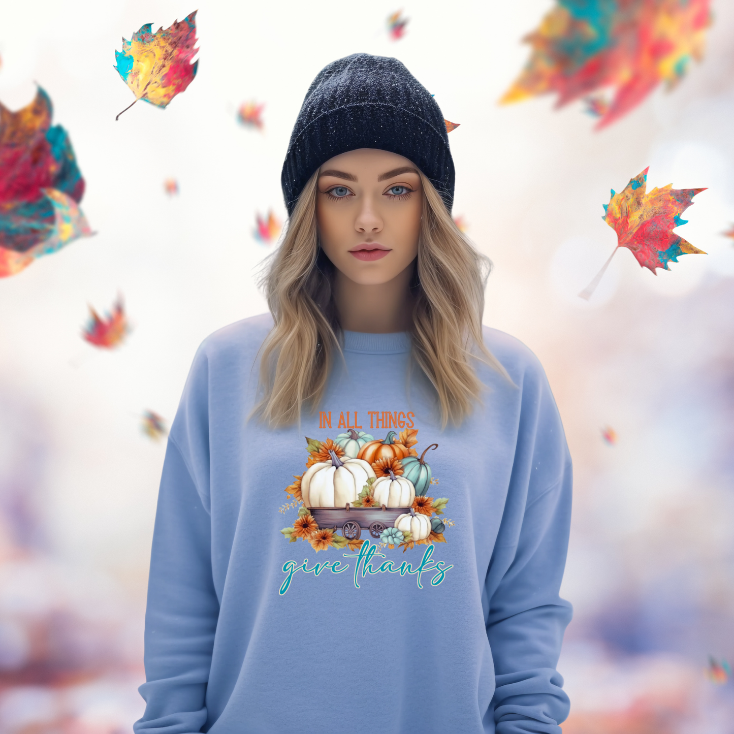 In All Things Give Thanks Crewneck Sweatshirt