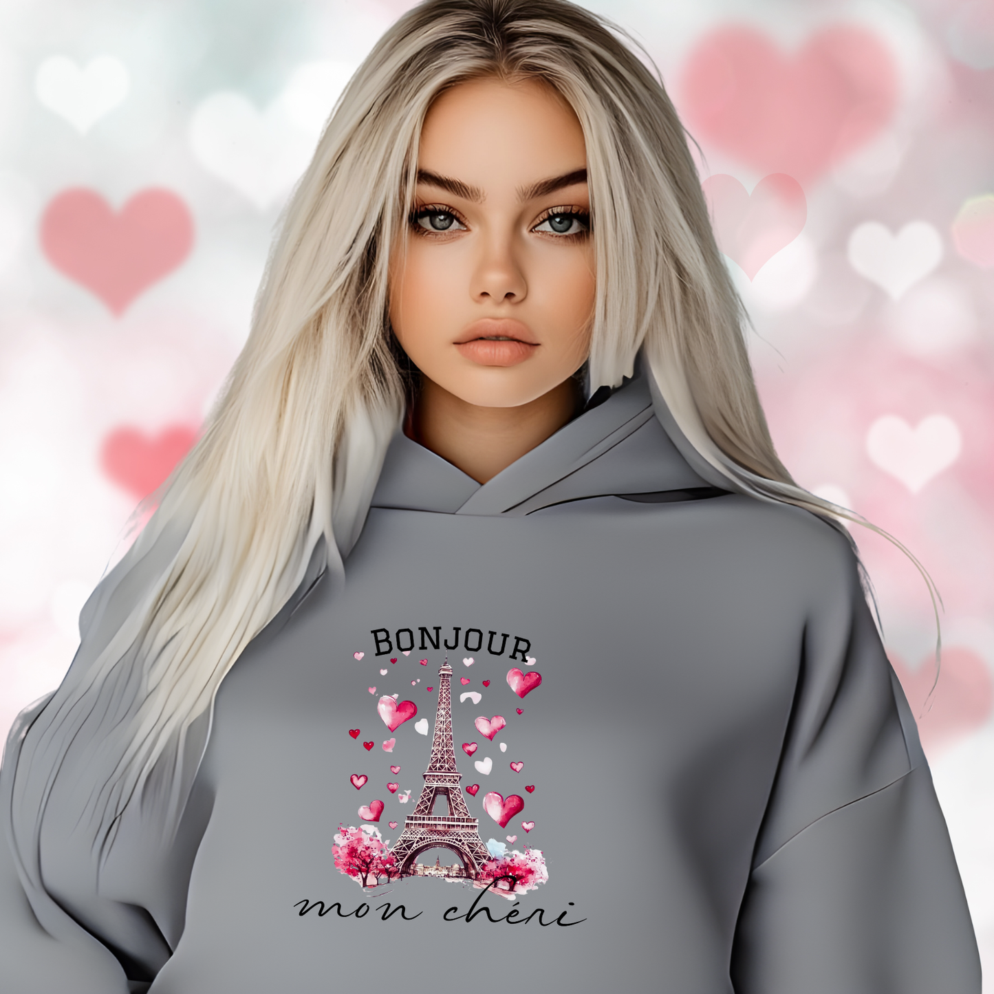 Bonjour Mon Chéri Crop Hoodie