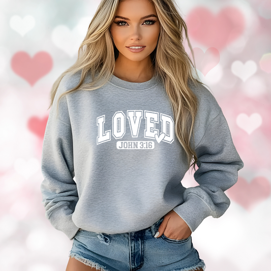 Loved John 3:16 Crewneck Sweatshirt