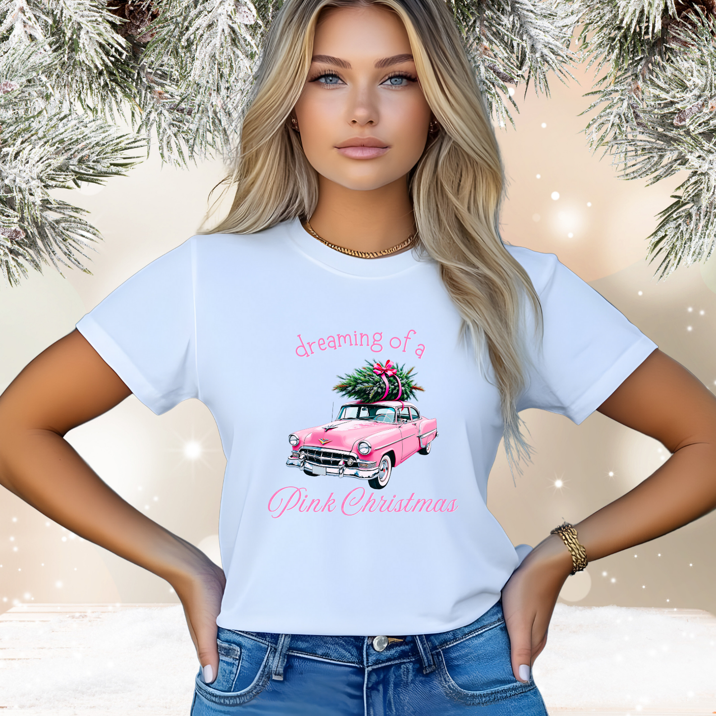 Dreaming Of A Pink Christmas T-Shirt