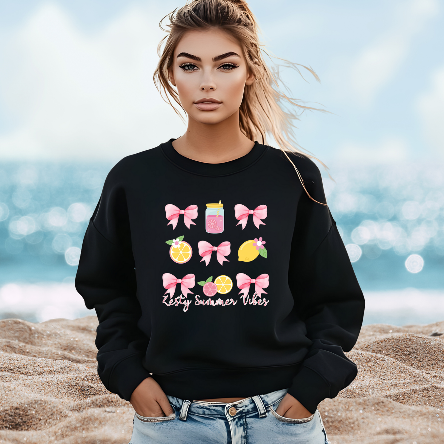 Zesty Summer Vibes Crewneck Sweatshirt
