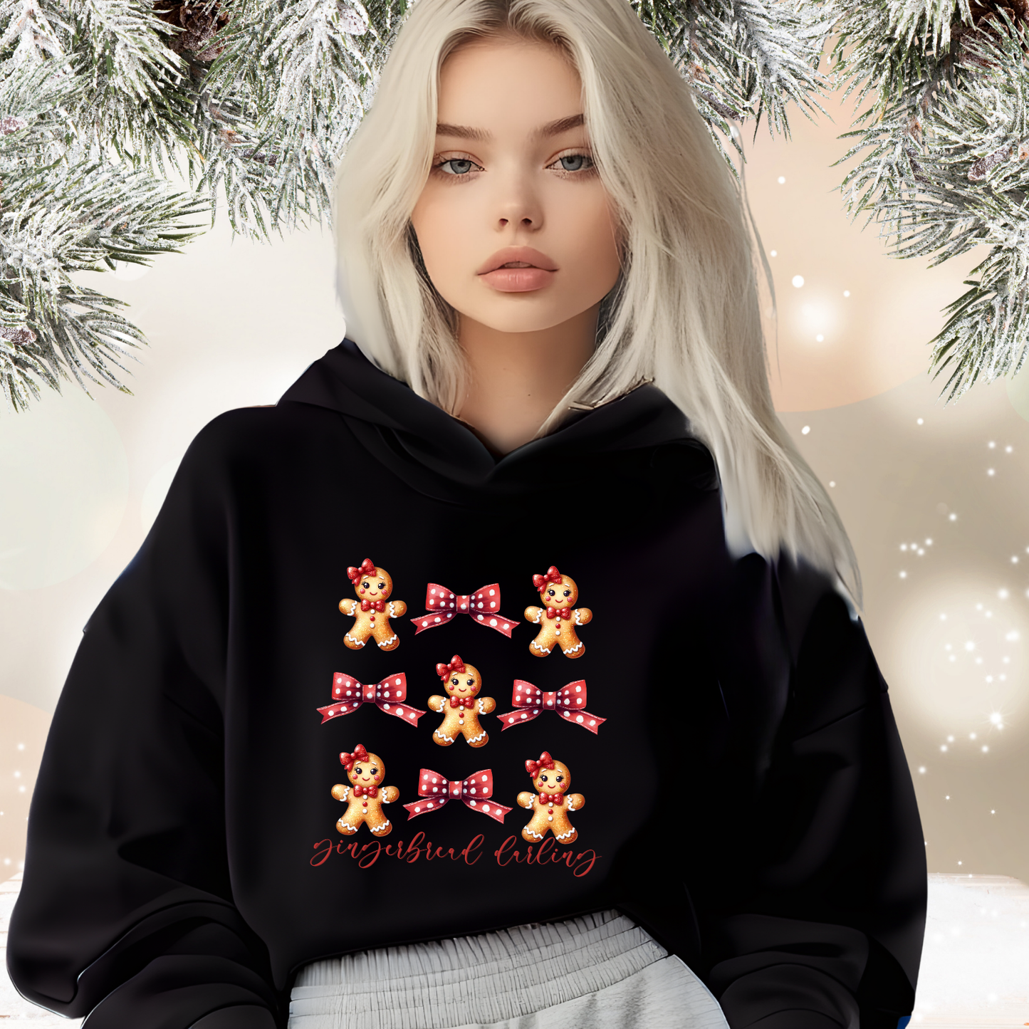 Gingerbread Darling Crop Hoodie