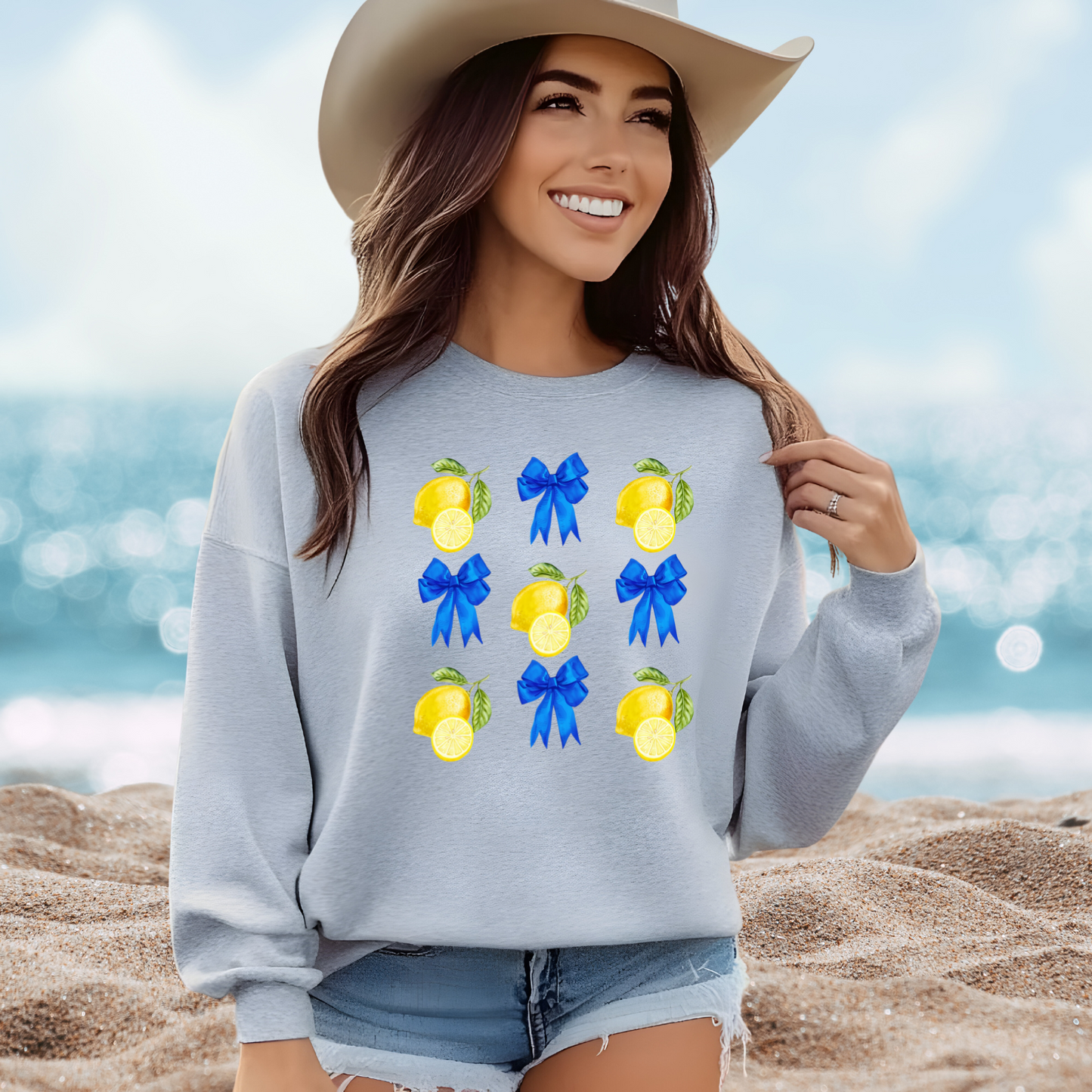 Lemons And Bows Crewneck Sweatshirt