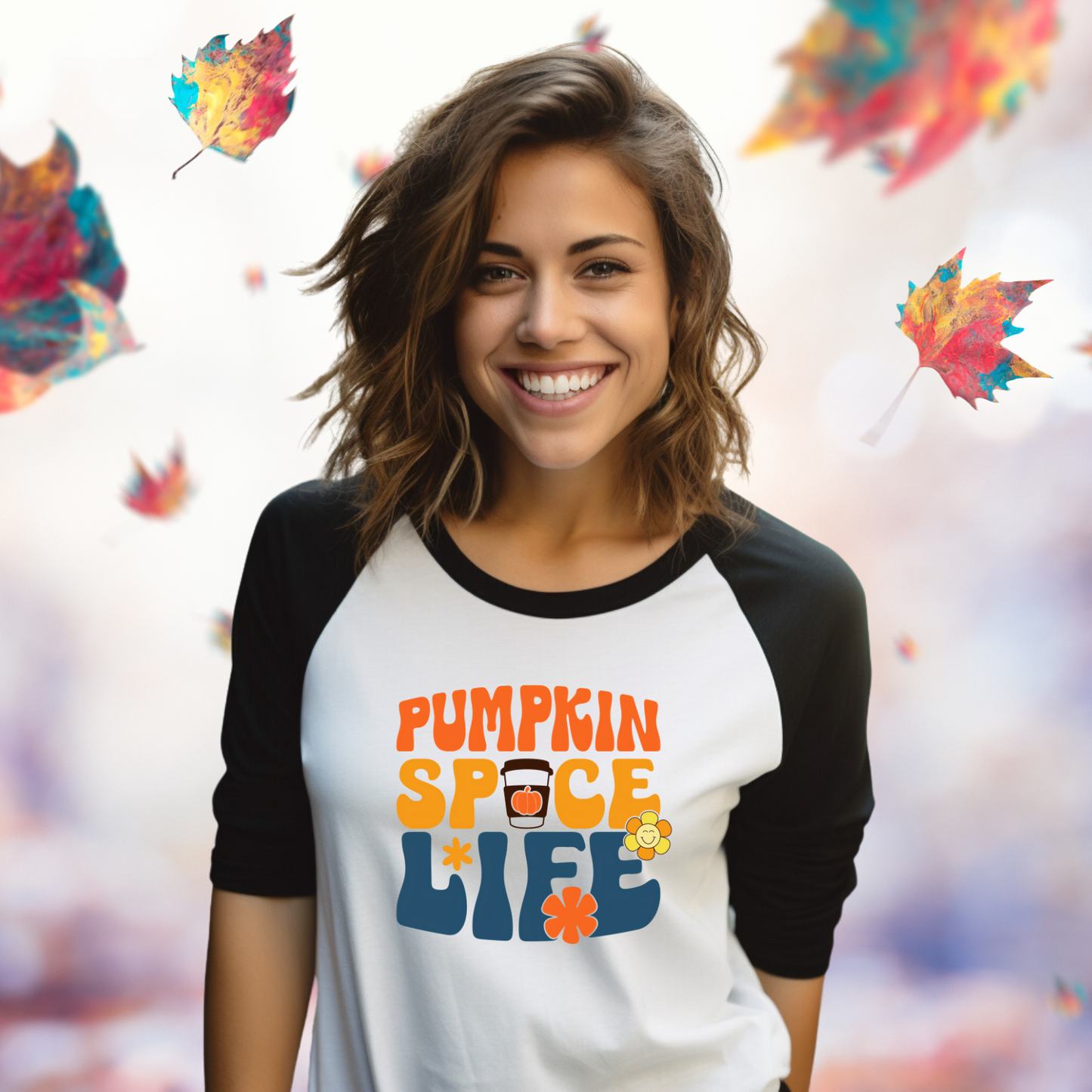 Retro Pumpkin Spice Life Baseball Tee
