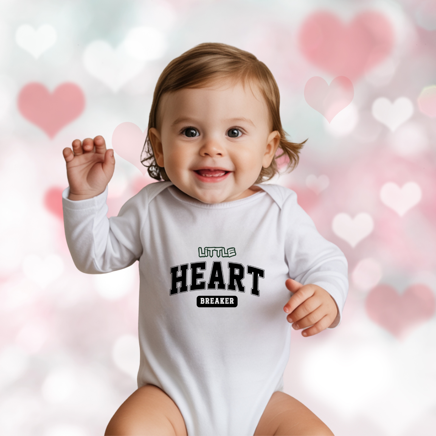 Little Heart Breaker Infant Long Sleeve Onesie