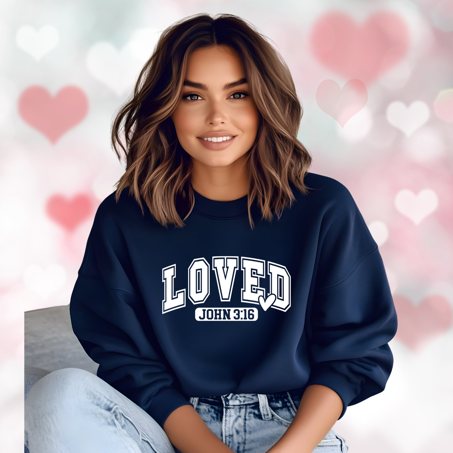 Loved John 3:16 Crewneck Sweatshirt
