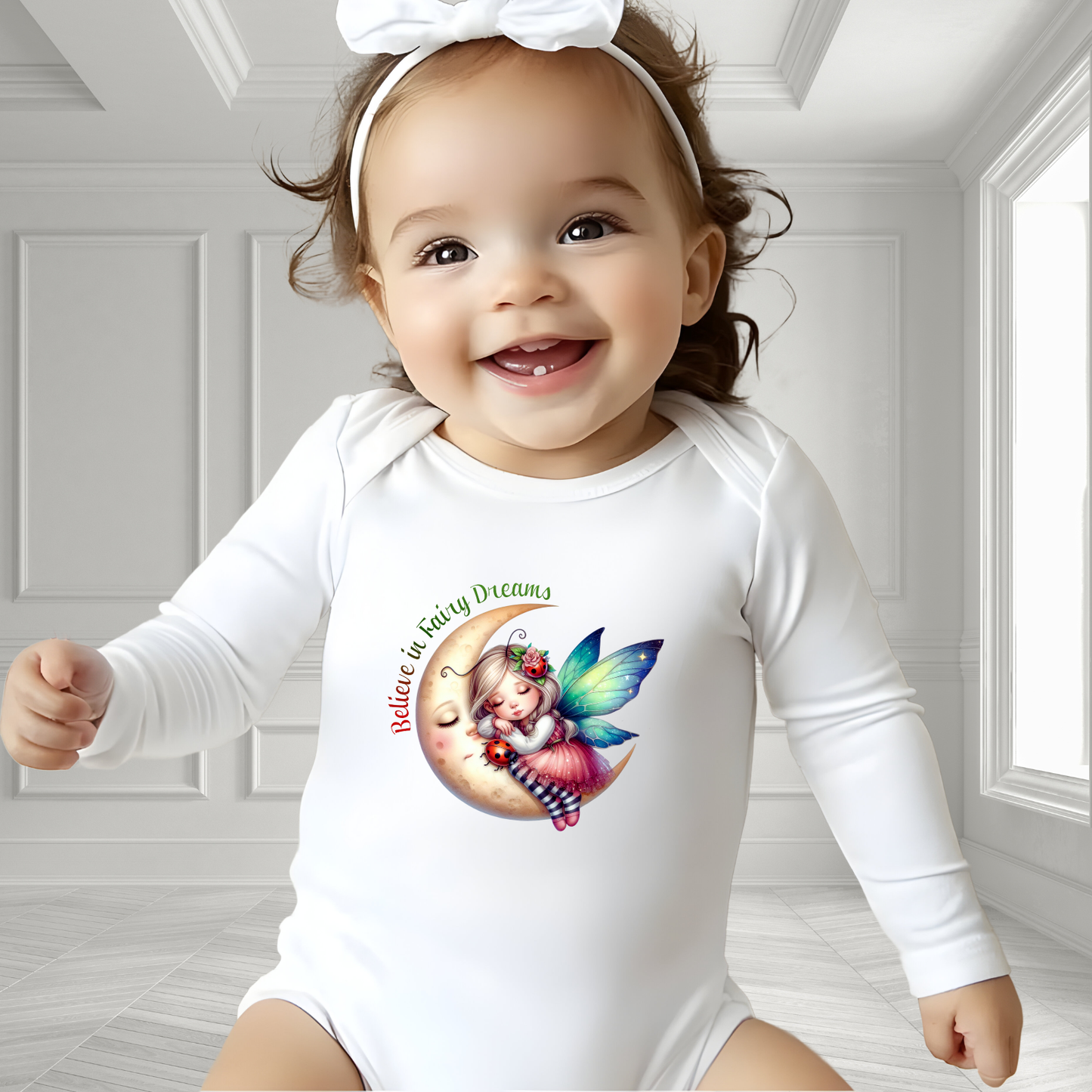 Believe In Fairy Dreams Infant Long Sleeve Onesie