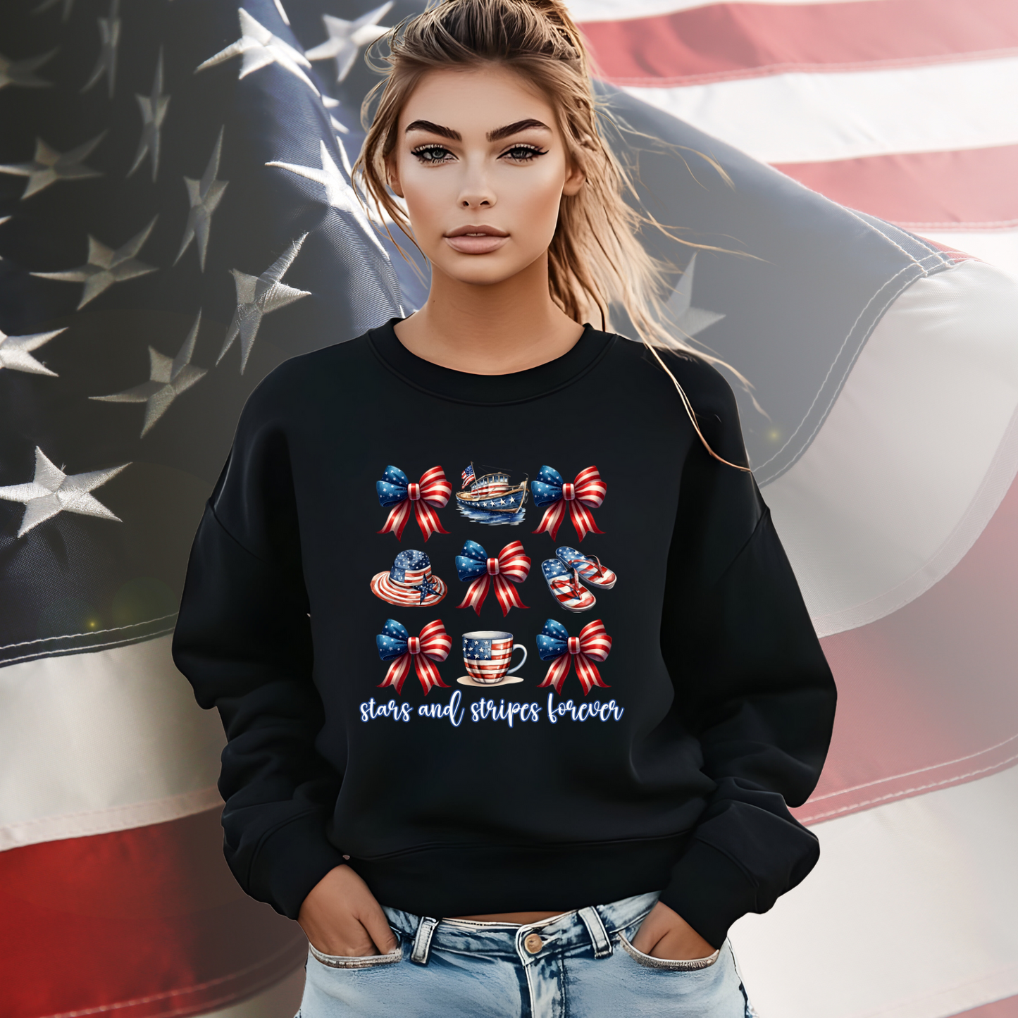 Stars and Stripes Forever Crewneck Sweatshirt