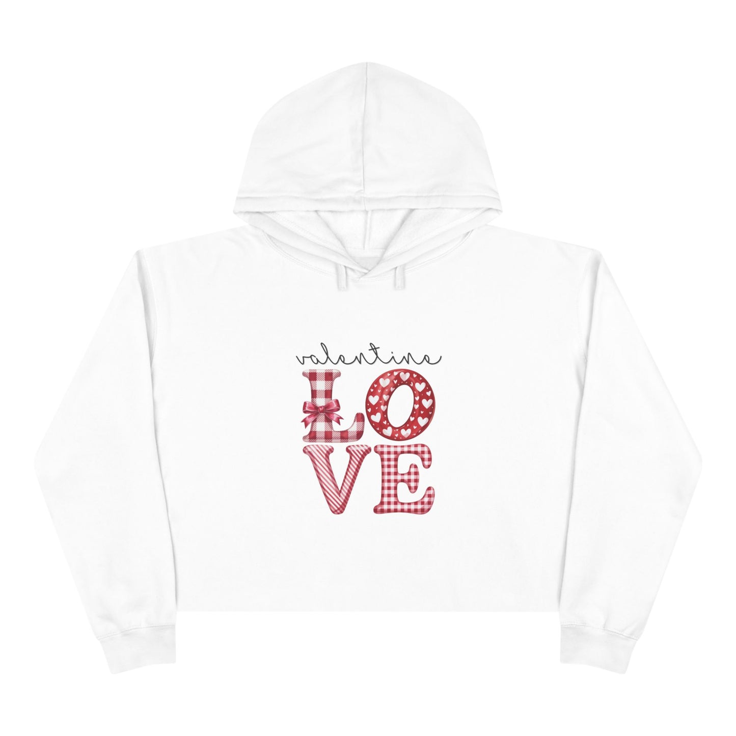 Valentine Love Crop Hoodie