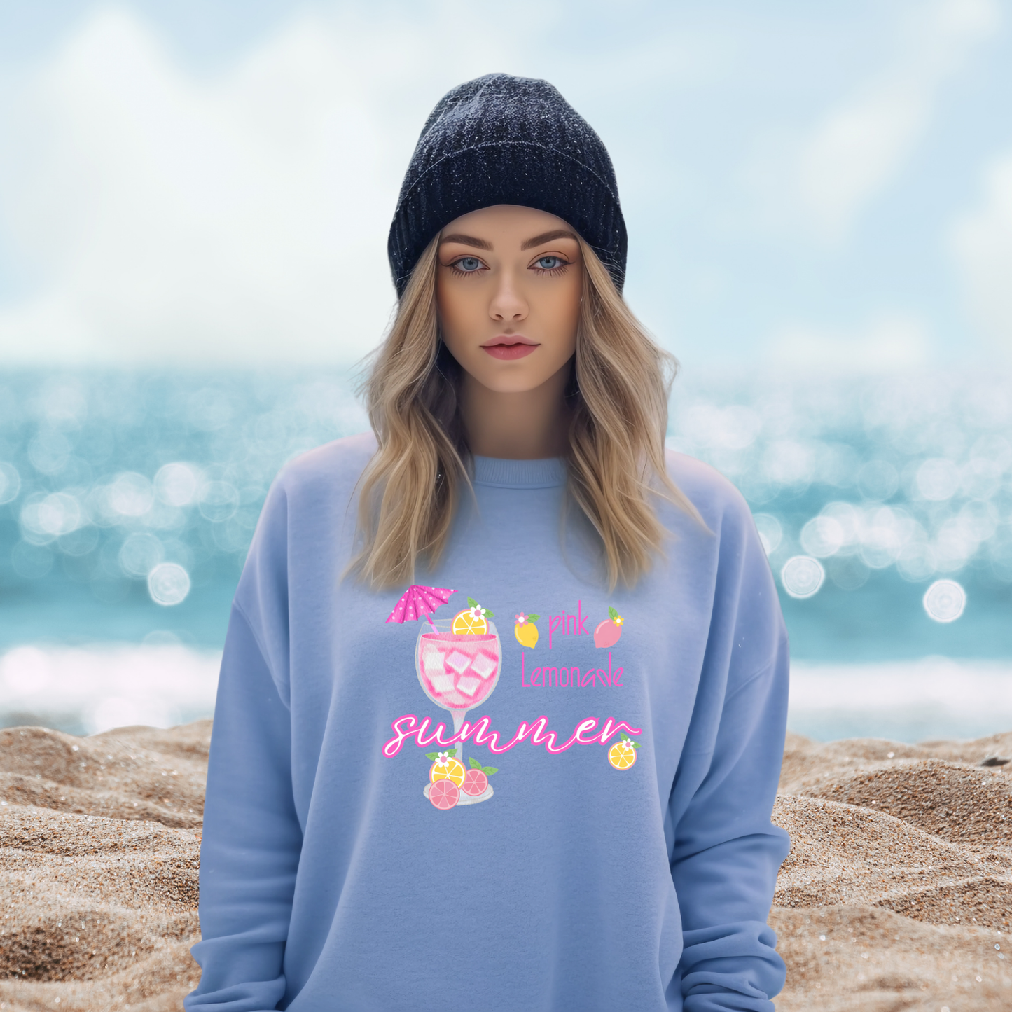 Pink Lemonade Summer Crewneck Sweatshirt