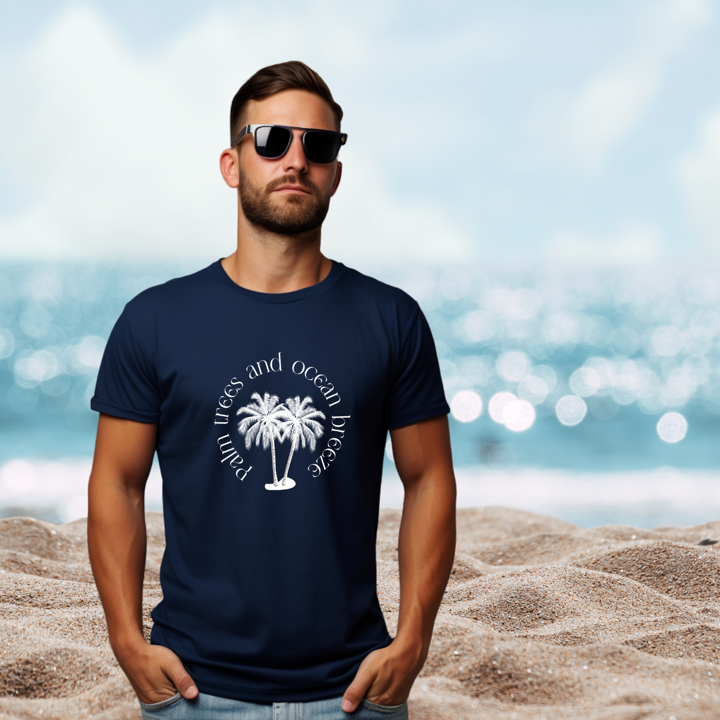 Palm Trees And Ocean Breeze T-Shirt