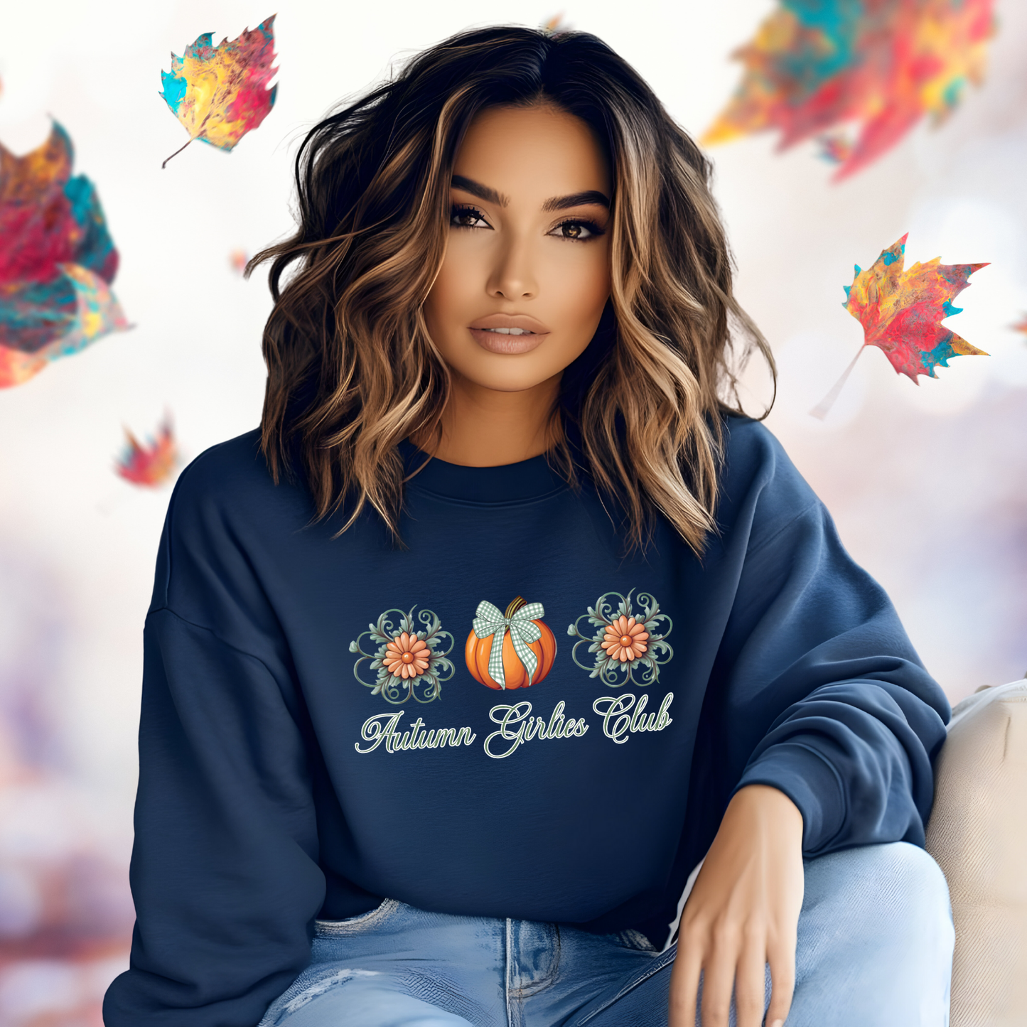 Autumn Girlies Club Crewneck Sweatshirt