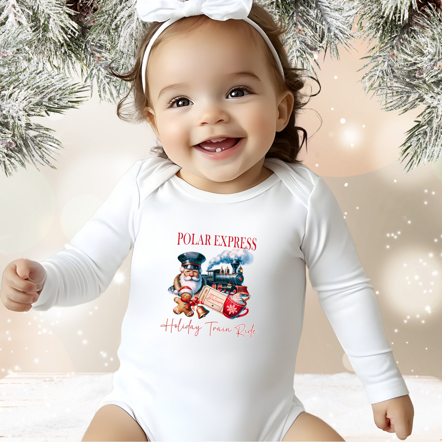 Polar Express Infant Long Sleeve Onesie